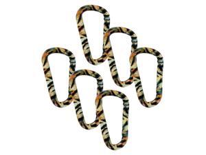 SecureLine 3" Animal Print Spring Link Carabiner 5/16 in Clip, Pack of 6, Tiger SecureLine 3" Animal Print Spring Link Carabiner 5/16 in Clip, Pack of 6, Tiger