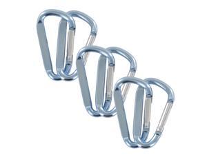 SecureLine 2" Bright Spring Link Carabiner 1/4 in Clip, Pack of 6 - Light Blue SecureLine 2" Bright Spring Link Carabiner 1/4 in Clip, Pack of 6 - Light Blue