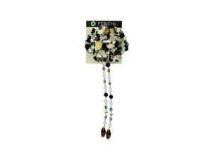 hair clip w/asst beads - Case of 6 hair clip w/asst beads - Case of 6