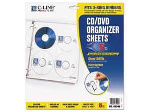 Deluxe Cd Ring Binder Storage Pages, Standard, Stores 8 Cds, 5/Pk Deluxe Cd Ring Binder Storage Pages, Standard, Stores 8 Cds, 5/Pk