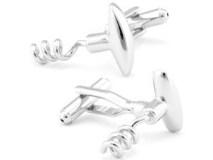 Novelty Silver tone Corkscrew Cufflinks Novelty Silver tone Corkscrew Cufflinks