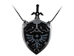 The Legend of Zelda Hyrule Black Shield Necklace and Removable Mini Sword The Legend of Zelda Hyrule Black Shield Necklace and Removable Mini Sword