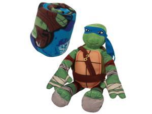 Teenage Mutant Ninja Turtles Kids Blanket with Leonardo Doll Teenage Mutant Ninja Turtles Kids Blanket with Leonardo Doll