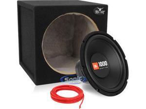JBL CS1214_MDFS12_BBSW16 12" Single 4-Ohm CS Series Car Subwoofer w/ 12" Sealed Car Sub Box and 16-Gauge 23 Ft Speaker Wire JBL CS1214_MDFS12_BBSW16 12" Single 4-Ohm CS Series Car Subwoofer w/ 12" Sealed Car Sub Box and 16-Gauge 23 Ft Speaker Wire