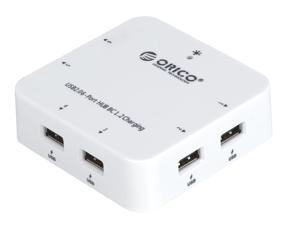 ORICO UCHA-36W-WH BC 1.2 Compatible 5V 7.2 Amps 36 Watts 6 USB Ports Rapid Charger HUB ORICO UCHA-36W-WH BC 1.2 Compatible 5V 7.2 Amps 36 Watts 6 USB Ports Rapid Charger HUB
