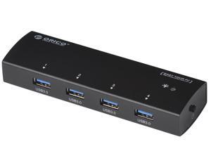 Orico Premium USB 3.0 4-Port Aluminum Hub USB 3.0 Cable for iMac, MacBook, MacBook Pro, MacBook Air and Mac Mini - Black Orico Premium USB 3.0 4-Port Aluminum Hub USB 3.0 Cable for iMac, MacBook, MacBook Pro, MacBook Air and Mac Mini - Black