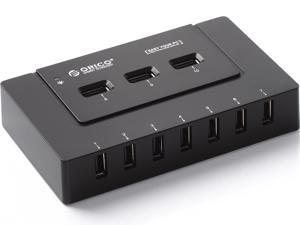 ORICO HF10U USB 2.0 10-Port High Speed Hub with 30W Power Adapter - Black ORICO HF10U USB 2.0 10-Port High Speed Hub with 30W Power Adapter - Black