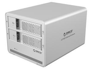 Orico 9528U3 Aluminum Dual Bay 3.5-Inch SATA Hard Drive USB 3.0 HDD Enclosure Case, 8TB Support - Sliver Orico 9528U3 Aluminum Dual Bay 3.5-Inch SATA Hard Drive USB 3.0 HDD Enclosure Case, 8TB Support - Sliver