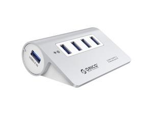 ORICO M3H4 High Speed Aluminum USB 3.0 4-Port HUB with USB 3.0 Cable for iMac, MacBook, MacBook Pro, MacBook Air, Mac Mini - Silver ORICO M3H4 High Speed Aluminum USB 3.0 4-Port HUB with USB 3.0 Cable for iMac, MacBook, MacBook Pro, MacBook Air, Mac Mini - Silver