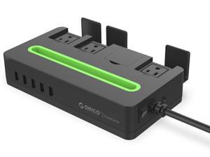 ORICO DST-4A5U 4 Outlet Power Strip with Surge Protector - Built-in 5 Ft. Cord, 5 USB Intelligence Charging Ports (5V2.4A) - Black ORICO DST-4A5U 4 Outlet Power Strip with Surge Protector - Built-in 5 Ft. Cord, 5 USB Intelligence Charging Ports (5V2.4A) - Black