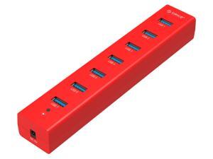 ORICO 7 Port USB3.0 Hub for Windows XP / Vista / 7 / 8 /10/ Linux / Mac OS - Red (H7013-U3) ORICO 7 Port USB3.0 Hub for Windows XP / Vista / 7 / 8 /10/ Linux / Mac OS - Red (H7013-U3)