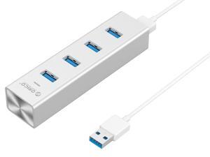 ORICO Aluminum 4 Port USB3.0 Hub for Windows XP / Vista / 7 / 8 / Linux / Mac OS - Silver (H4013-U3) ORICO Aluminum 4 Port USB3.0 Hub for Windows XP / Vista / 7 / 8 / Linux / Mac OS - Silver (H4013-U3)