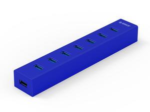 ORICO 7 Port USB 3.0 Hub with 5V2A Power Adapter, USB 3.0 SuperSpeed USB Expansion - Bule (H7013-U3) ORICO 7 Port USB 3.0 Hub with 5V2A Power Adapter, USB 3.0 SuperSpeed USB Expansion - Bule (H7013-U3)