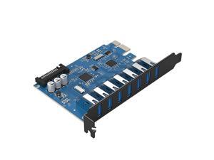 ORICO 7 Ports USB 3.0 PCI Express Card - Interface USB 3.0 5-Port Add On Cards and 2 Rear USB3.0 Port Express Card for PC Desktop Do not Support Mac System (PVU3-7U) ORICO 7 Ports USB 3.0 PCI Express Card - Interface USB 3.0 5-Port Add On Cards and 2 Rear USB3.0 Port Express Card for PC Desktop Do not Support Mac System (PVU3-7U)
