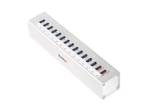 ORICO Aluminum 13 Ports Multi USB3.0 HUB Splitter and 2 USB Charging Ports with US Plug LED Indicator,includ 3.3Ft USB3.0 Date Cable - Sliver ( A3H13P2-US ) ORICO Aluminum 13 Ports Multi USB3.0 HUB Splitter and 2 USB Charging Ports with US Plug LED Indicator,includ 3.3Ft USB3.0 Date Cable - Sliver ( A3H13P2-US )