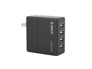ORICO 4-Port USB Wall Charger with Fast Charging Technology for for iPhone 7/7Puls/6S/6S P/5SE/iPad/LG/ Samsung /HTC/Nexus and More - Black (DCK-4U-V1-US) ORICO 4-Port USB Wall Charger with Fast Charging Technology for for iPhone 7/7Puls/6S/6S P/5SE/iPad/LG/ Samsung /HTC/Nexus and More - Black (DCK-4U-V1-US)