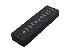 ORICO SuperSpeed USB3.0 10 Port Hub With VL812 Controller 3.3Ft. USB Date Cable for PC Laptop Windows and Mac OS Data Transmission -Black (P10-U3-US-V1) ORICO SuperSpeed USB3.0 10 Port Hub With VL812 Controller 3.3Ft. USB Date Cable for PC Laptop Windows and Mac OS Data Transmission -Black (P10-U3-US-V1)
