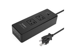ORICO 2 Outlet Power Strip with Surge Protector, 4 USB Intelligence Charging Ports (5V 2.4A) for iPhone 7/7Puls/6S/6S P/5SE/iPad/LG/Samsung/HTC and More - Black (IPC-2A4U) ORICO 2 Outlet Power Strip with Surge Protector, 4 USB Intelligence Charging Ports (5V 2.4A) for iPhone 7/7Puls/6S/6S P/5SE/iPad/LG/Samsung/HTC and More - Black (IPC-2A4U)