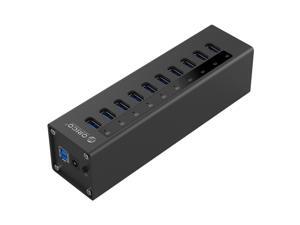 ORICO Aluminum 10Ports USB 3.0 HUB with 3.3Ft. USB 3.0 Date Cable and 12V/3A Power Supply for Macbook,PC,Laptops (HUB is not a Charger,Data transfer Only)- Black (A3H10-V1-US) ORICO Aluminum 10Ports USB 3.0 HUB with 3.3Ft. USB 3.0 Date Cable and 12V/3A Power Supply for Macbook,PC,Laptops (HUB is not a Charger,Data transfer Only)- Black (A3H10-V1-US)