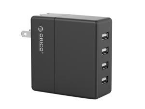 Orico 30W USB Wall Charger with 4 x 5V2.4A USB Charging Ports Foldable Plug Portable Travel Charger for iPhone 7,6s, Plus, iPad, Samsung Galaxy,HTC,Nexus and More - Black (DCK-4U-V1-US) Orico 30W USB Wall Charger with 4 x 5V2.4A USB Charging Ports Foldable Plug Portable Travel Charger for iPhone 7,6s, Plus, iPad, Samsung Galaxy,HTC,Nexus and More - Black (DCK-4U-V1-US)