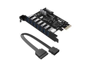 ORICO SuperSpeed 7 Ports USB3.0 PCI-E Expansion Card Adapter PCI-E USB 3.0 HUB Controller Adapter Add on Card for Windows Vista PC Laptop (No Additional Power Connection Needed) ORICO SuperSpeed 7 Ports USB3.0 PCI-E Expansion Card Adapter PCI-E USB 3.0 HUB Controller Adapter Add on Card for Windows Vista PC Laptop (No Additional Power Connection Needed)