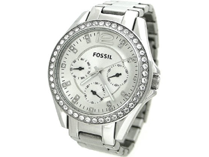 Fossil Riley Multi-Function Silver Dial Ladies Watch ES3202 Fossil Riley Multi-Function Silver Dial Ladies Watch ES3202