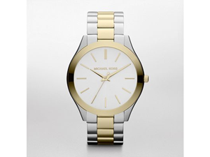Michael Kors Slim Runway Silver Dial Two-tone Steel Unisex Watch MK3198 Michael Kors Slim Runway Silver Dial Two-tone Steel Unisex Watch MK3198