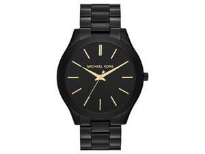 Michael Kors Slim Runaway Quartz Black Dial Women's Watch - MK3221 Michael Kors Slim Runaway Quartz Black Dial Women's Watch - MK3221