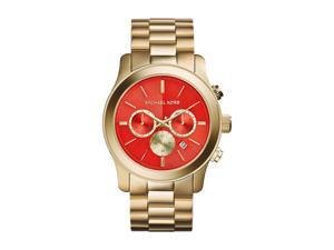Michael Kors Runway Orange Dial Gold-tone Ladies Watch MK5930 Michael Kors Runway Orange Dial Gold-tone Ladies Watch MK5930