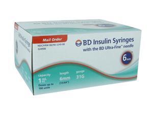 BD Ultra-Fine Insulin Syringe 31G 1 cc 15/64 in (6 MM) - 90 ea - Model 324908 BD Ultra-Fine Insulin Syringe 31G 1 cc 15/64 in (6 MM) - 90 ea - Model 324908