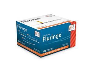 EasyTouch Fluringe Retractable Safety Syringe w/ Fixed Needle 25 Gauge 1cc 1 inch 100 ea. Model 842511 EasyTouch Fluringe Retractable Safety Syringe w/ Fixed Needle 25 Gauge 1cc 1 inch 100 ea. Model 842511