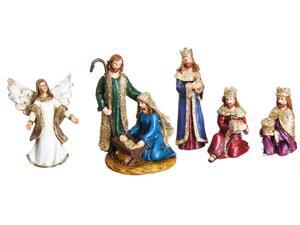 Polystone Shimmering Night Nativity Mini Garden 5-piece Set Polystone Shimmering Night Nativity Mini Garden 5-piece Set