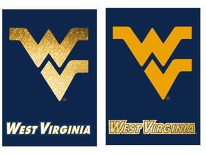 Suede West Virginia Mountaineers Two Sided Glitter Accented House Flag Suede West Virginia Mountaineers Two Sided Glitter Accented House Flag