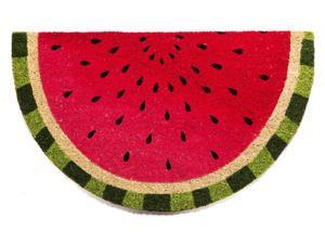 Evergreen Watermelon Shaped Coir Mat, 28 x 16 inches Evergreen Watermelon Shaped Coir Mat, 28 x 16 inches