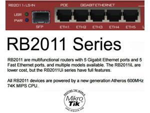 MikroTik 2011iLS-IN, RB2011iLS-IN, Gigabit Router SFP 5 port PoE OSL4 FTTH MikroTik 2011iLS-IN, RB2011iLS-IN, Gigabit Router SFP 5 port PoE OSL4 FTTH