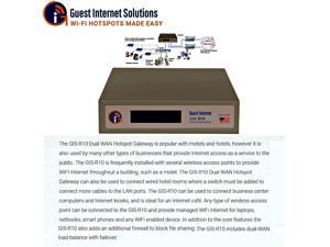 Guest Internet GIS-R10 Internet Hotspot Gateway 250 users dual WAN dual VLAN Guest Internet GIS-R10 Internet Hotspot Gateway 250 users dual WAN dual VLAN