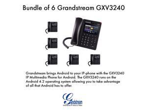 Grandstream GXV3240 Bundle of 6 Multimedia IP Phone WiFi BT PoE USB LCD SD Grandstream GXV3240 Bundle of 6 Multimedia IP Phone WiFi BT PoE USB LCD SD