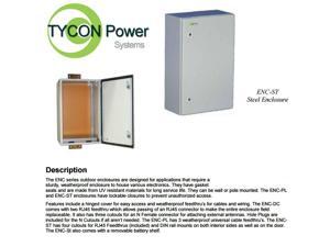 Tycon Power Systems ENC-ST-23x14x12 - Weatherproof Steel Enclosure, 23x14x12in Tycon Power Systems ENC-ST-23x14x12 - Weatherproof Steel Enclosure, 23x14x12in