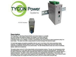 Tycon Power TPDIN-MONITOR-WEB - PowerSens? Remote station monitor and control. Tycon Power TPDIN-MONITOR-WEB - PowerSens? Remote station monitor and control.