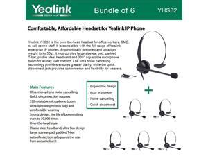 Yealink YHS32 6-UNITS Headset Ultra noise cancelling Over-the-head style Yealink YHS32 6-UNITS Headset Ultra noise cancelling Over-the-head style