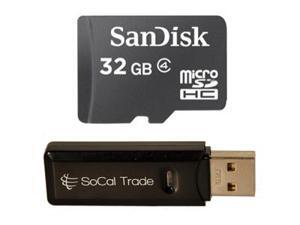 SanDisk 32GB MicroSD HC Flash Memory Card Model SDSDQ-032G BULK PACKAGE + SoCal Trade Dual Slot MicroSD & SD HC Card Reader SanDisk 32GB MicroSD HC Flash Memory Card Model SDSDQ-032G BULK PACKAGE + SoCal Trade Dual Slot MicroSD & SD HC Card Reader