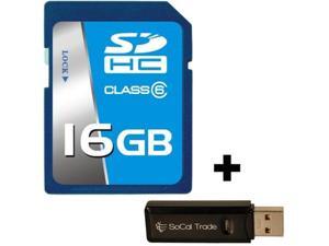 16GB SD HC Class 10 SCT Secure Digital Ultimate Extreme Speed SDHC Flash Memory Card 16G 16 GIGS GB FOR Digital Camera SLR Tablet Computer GPS with SoCal Trade Dual Slot MicroSD XC & SD XC Card Reader 16GB SD HC Class 10 SCT Secure Digital Ultimate Extreme Speed SDHC Flash Memory Card 16G 16 GIGS GB FOR Digital Camera SLR Tablet Computer GPS with SoCal Trade Dual Slot MicroSD XC & SD XC Card Reader
