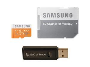Samsung 128GB MicroSD XC Evo Class 10 UHS-1 TF MicroSDHC TransFlash High Speed Memory Card MB-MP128DA 128G 128 GB with USB SoCal Trade© SCT Dual Slot MicroSD & SD Memory Card Reader Samsung 128GB MicroSD XC Evo Class 10 UHS-1 TF MicroSDHC TransFlash High Speed Memory Card MB-MP128DA 128G 128 GB with USB SoCal Trade© SCT Dual Slot MicroSD & SD Memory Card Reader
