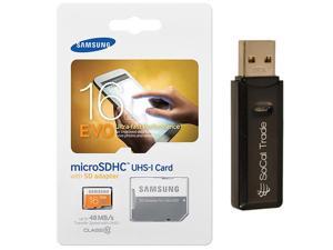 Samsung Evo 16GB MicroSD HC Class 10 UHS-1 Ultra Mobile Memory Card with Dual Slot Memory Card Reader FOR Samsung Galaxy S3 S4 S5 Mini Tab Samsung Evo 16GB MicroSD HC Class 10 UHS-1 Ultra Mobile Memory Card with Dual Slot Memory Card Reader FOR Samsung Galaxy S3 S4 S5 Mini Tab