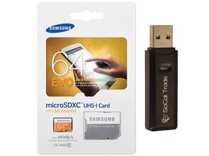 Samsung Evo 64GB MicroSD XC Class 10 UHS-1 Ultra Mobile Memory Card 64G with Dual Slot Memory Card Reader FOR Samsung Galaxy S3 S4 S5 Mini Tab Samsung Evo 64GB MicroSD XC Class 10 UHS-1 Ultra Mobile Memory Card 64G with Dual Slot Memory Card Reader FOR Samsung Galaxy S3 S4 S5 Mini Tab