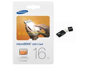 Samsung Evo 16GB MicroSD HC Class 10 UHS-1 Ultra Mobile Memory Card 16G MB-MP16D with black Memory Card Reader Samsung Evo 16GB MicroSD HC Class 10 UHS-1 Ultra Mobile Memory Card 16G MB-MP16D with black Memory Card Reader