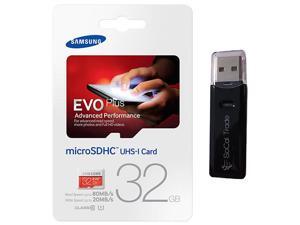Samsung Evo Plus 32GB MicroSD HC Class 10 UHS-1 80mb/s Mobile Memory Card 32G MB-MC32D with USB 2.0 MemoryMarket dual slot MicroSD & SD Memory Card Reader Samsung Evo Plus 32GB MicroSD HC Class 10 UHS-1 80mb/s Mobile Memory Card 32G MB-MC32D with USB 2.0 MemoryMarket dual slot MicroSD & SD Memory Card Reader