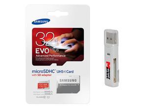 Samsung Evo Plus 32GB MicroSD HC Class 10 UHS-1 80mb/s Mobile Memory Card 32G MB-MC32DA with Adapter and USB 2.0 MemoryMarket dual slot MicroSD & SD Memory Card Reader Samsung Evo Plus 32GB MicroSD HC Class 10 UHS-1 80mb/s Mobile Memory Card 32G MB-MC32DA with Adapter and USB 2.0 MemoryMarket dual slot MicroSD & SD Memory Card Reader