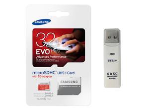 Samsung Evo Plus 32GB MicroSD HC Class 10 UHS-1 80mb/s Mobile Memory Card 32G MB-MC32DA with Adapter and USB 3.0 MemoryMarket dual slot MicroSD & SD Memory Card Reader Samsung Evo Plus 32GB MicroSD HC Class 10 UHS-1 80mb/s Mobile Memory Card 32G MB-MC32DA with Adapter and USB 3.0 MemoryMarket dual slot MicroSD & SD Memory Card Reader
