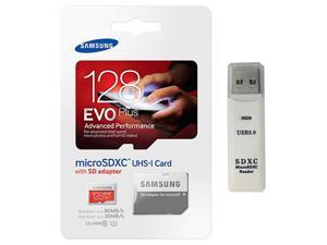Samsung Evo Plus 128GB MicroSD XC Class 10 UHS-1 80mb/s Mobile Memory Card 128G MB-MC128DA with Adapter and USB 3.0 MemoryMarket dual slot MicroSD & SD Memory Card Reader Samsung Evo Plus 128GB MicroSD XC Class 10 UHS-1 80mb/s Mobile Memory Card 128G MB-MC128DA with Adapter and USB 3.0 MemoryMarket dual slot MicroSD & SD Memory Card Reader